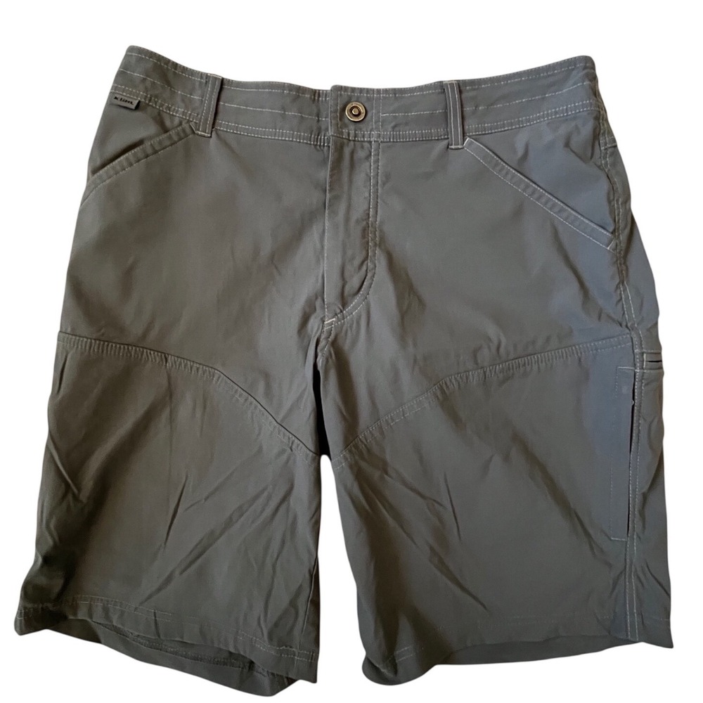 Kuhl Renegade Cargo Shorts Mens 35 Gray Hiking Outdoor Technical Performance